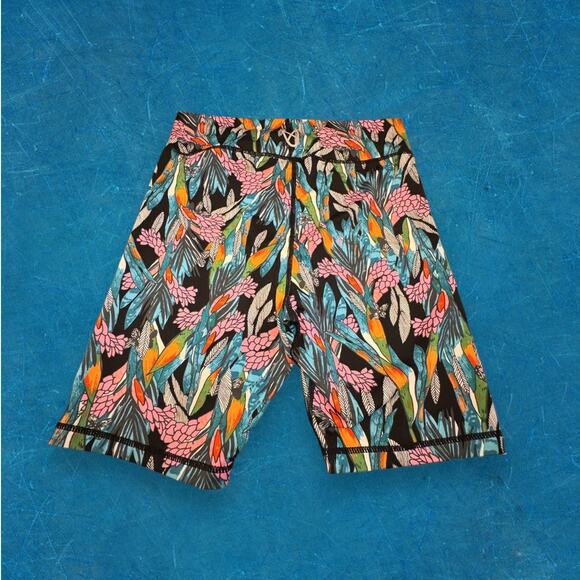 Minkpink MOVE Vibrant Multicolor Floral Bicycle Athletic Shorts Size M - Picture 6 of 7